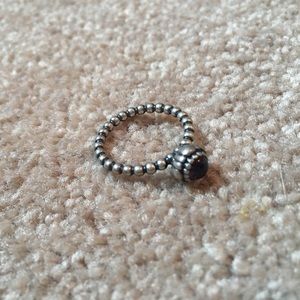 Pandora ring with amethyst stone size 6